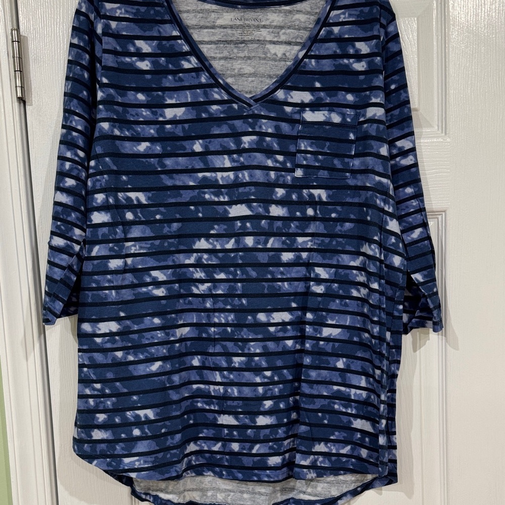 Women's Blue Striped Top